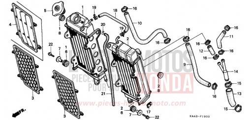 RADIATEUR (1) CR250RE de 1984